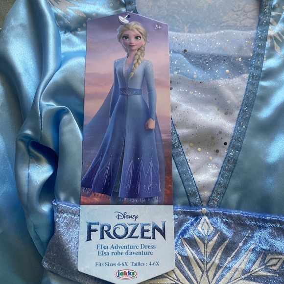 DISNEY FROZEN 💙🩵"ELSA"🩵💙 ADVENTURE DRESS COSTUME SIZE SMALL (4-6X) 🌟NWT🌟 - Picture 4 of 16